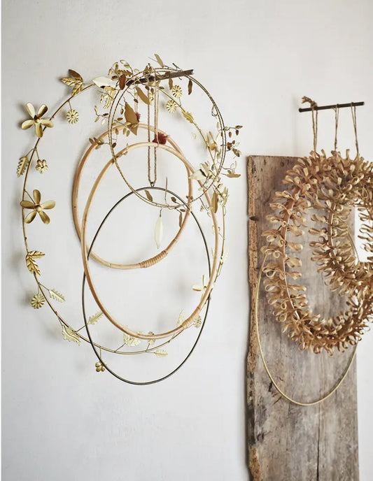 Antique Brass 20 cm Wire Ring, Madam Stoltz