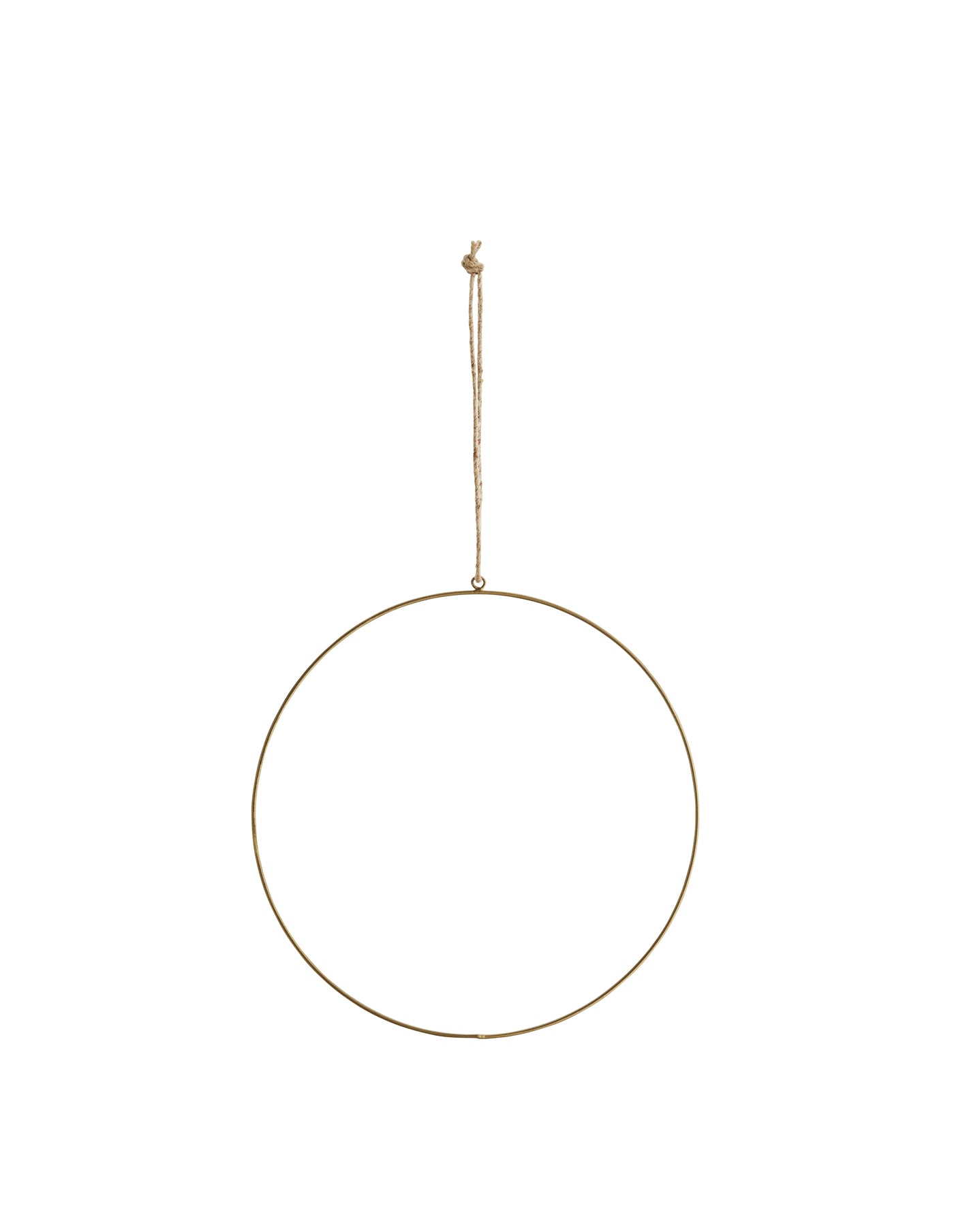 Antique Brass 30cm Wire Ring, Madam Stoltz