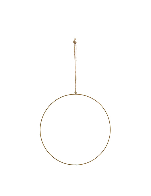 Antique Brass 30cm Wire Ring, Madam Stoltz