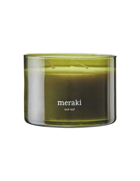 Oud Leaf 3 Wick Large Candle, Meraki