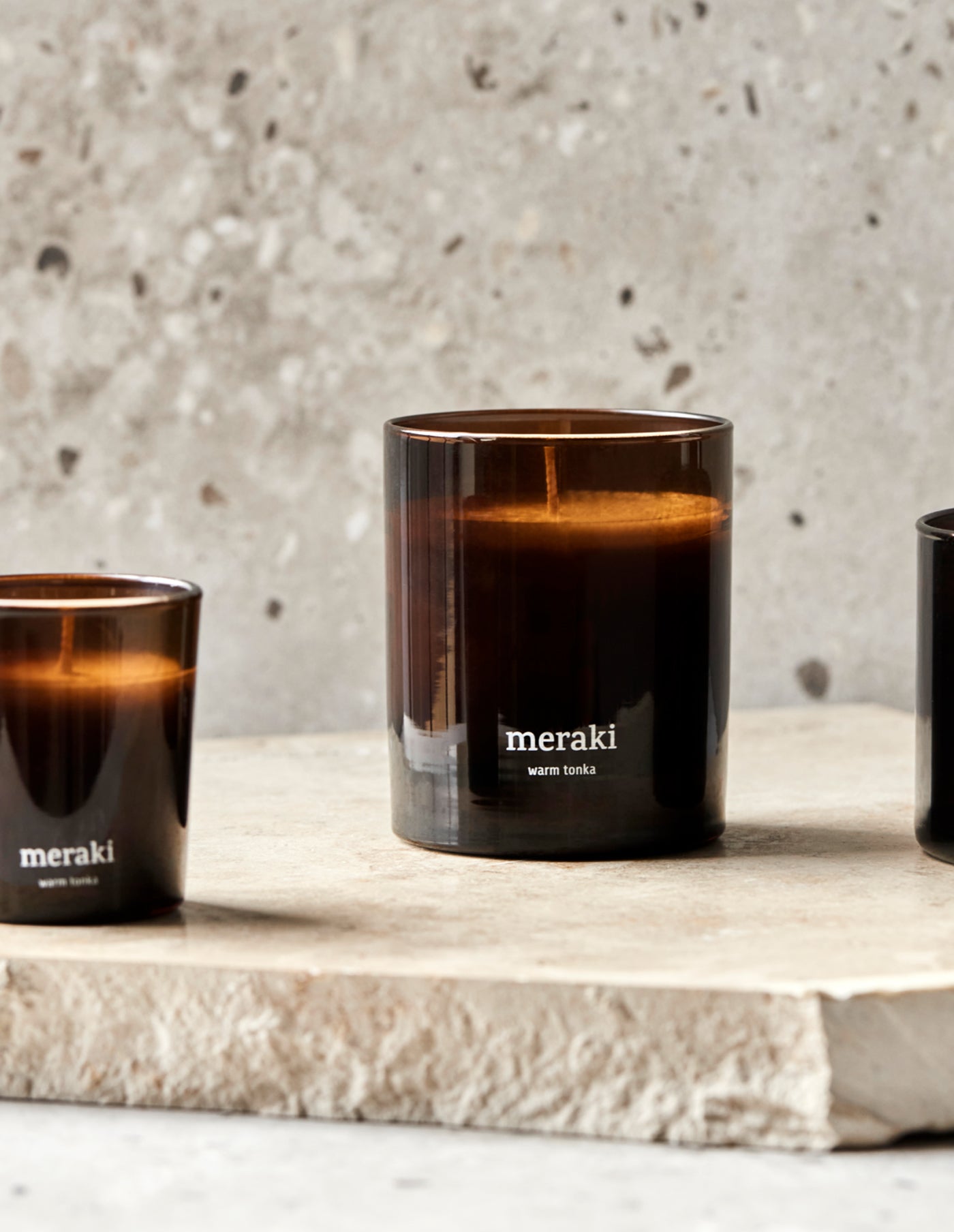 Warm Tonka Natural Candle, Meraki