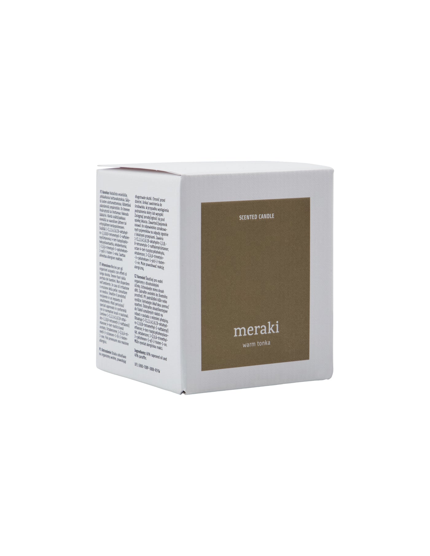 Warm Tonka Natural Candle, Meraki