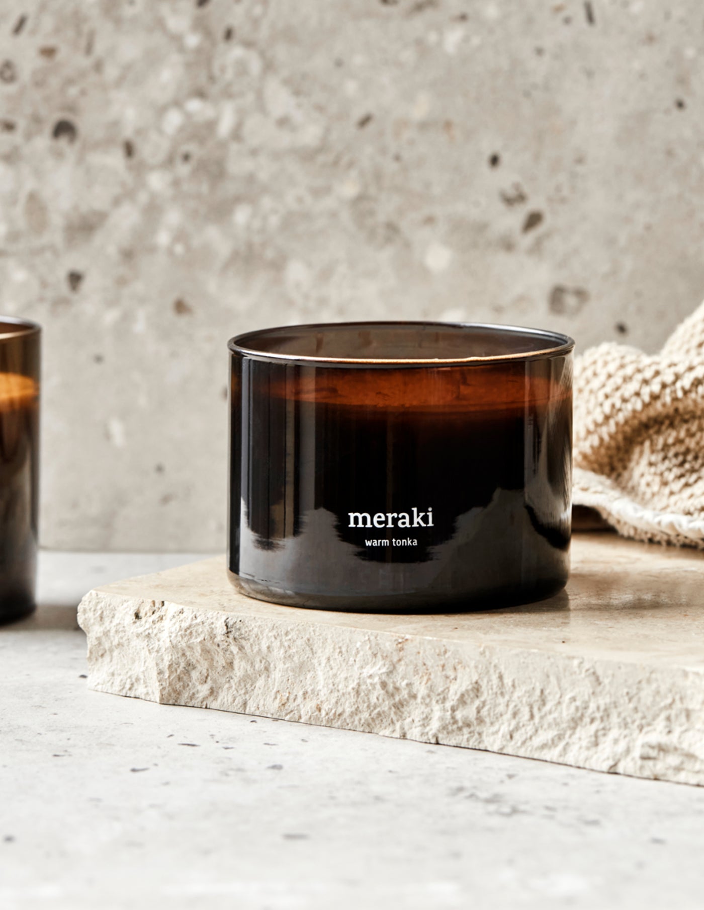 Warm Tonka 3 Wick Large Candle, Meraki