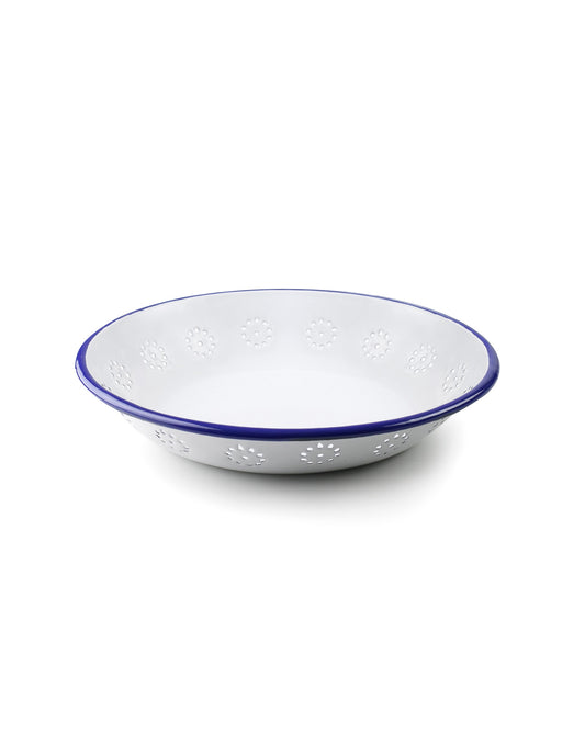 Blue Enamel Bread Basket