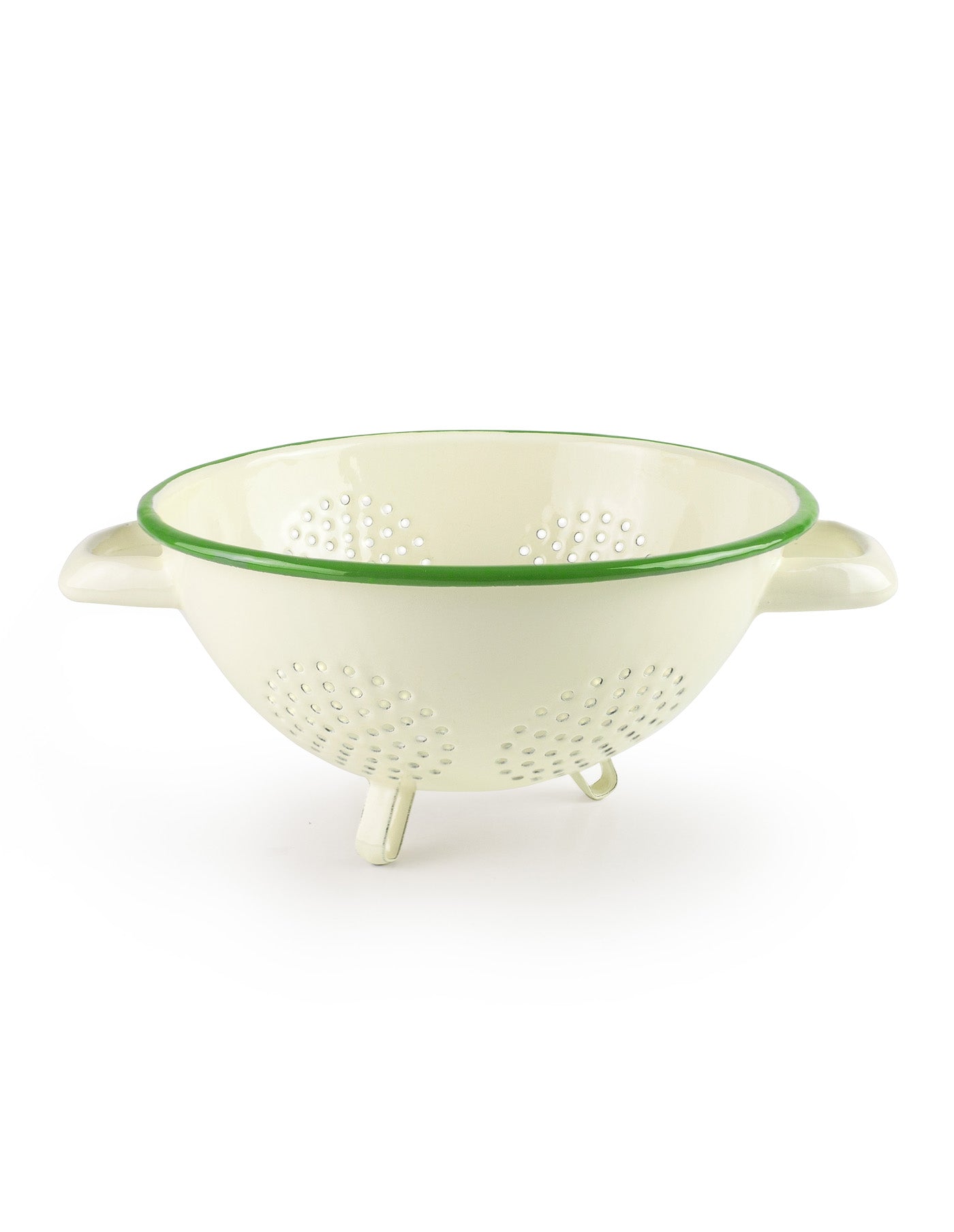 Green Enamel Vegetable Drainer