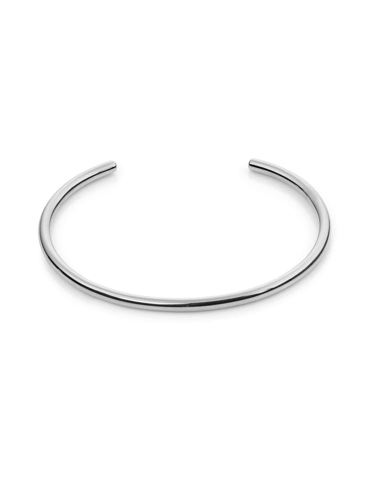 Minimal Silver Bangle, Waterproof