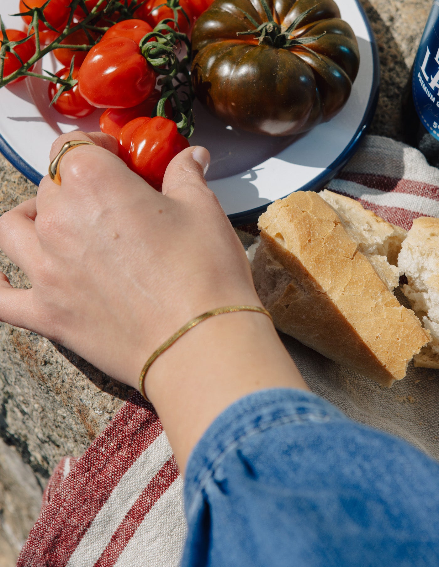 Gold Snake Chain Bracelet, Tarnish-Free Gold Plating
