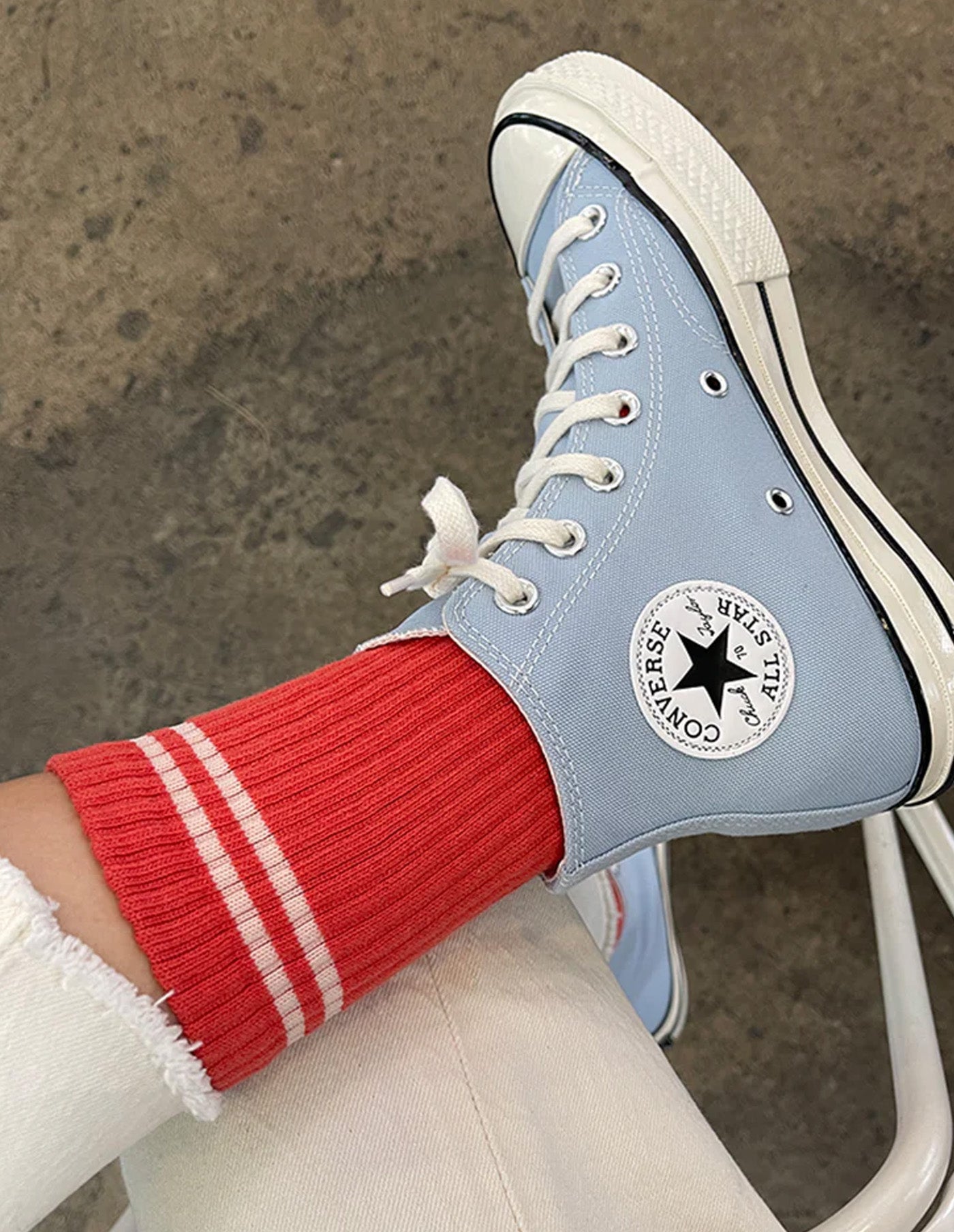 Coral Cotton Boyfriend Socks, Le Bon Shoppe