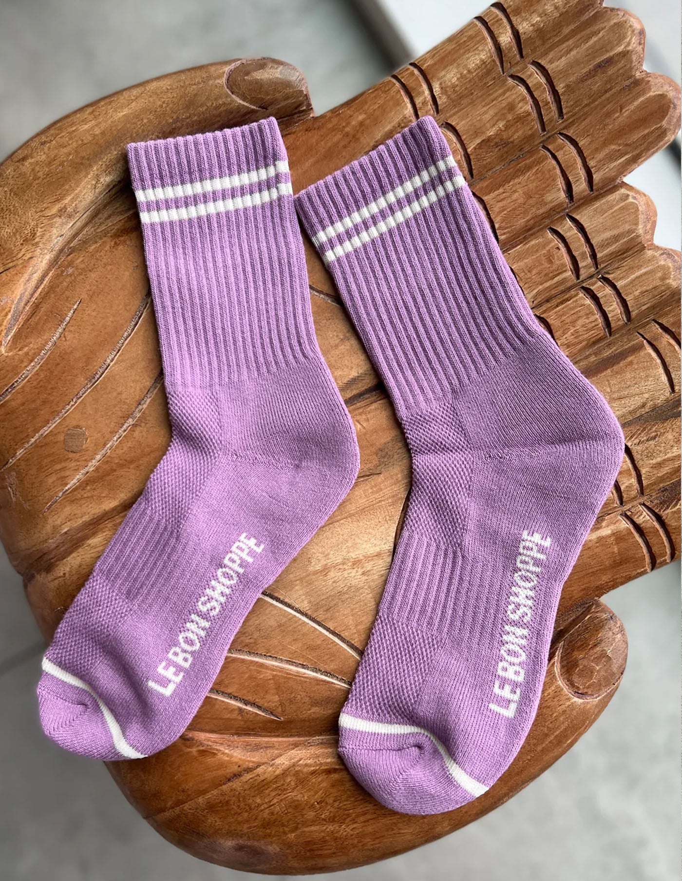 Grape Purple Boyfriend Socks, Le Bon Shoppe