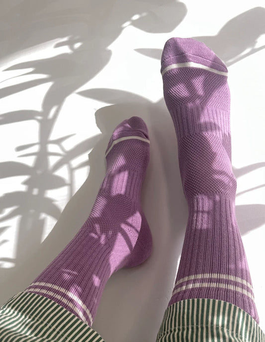 Grape Purple Boyfriend Socks, Le Bon Shoppe