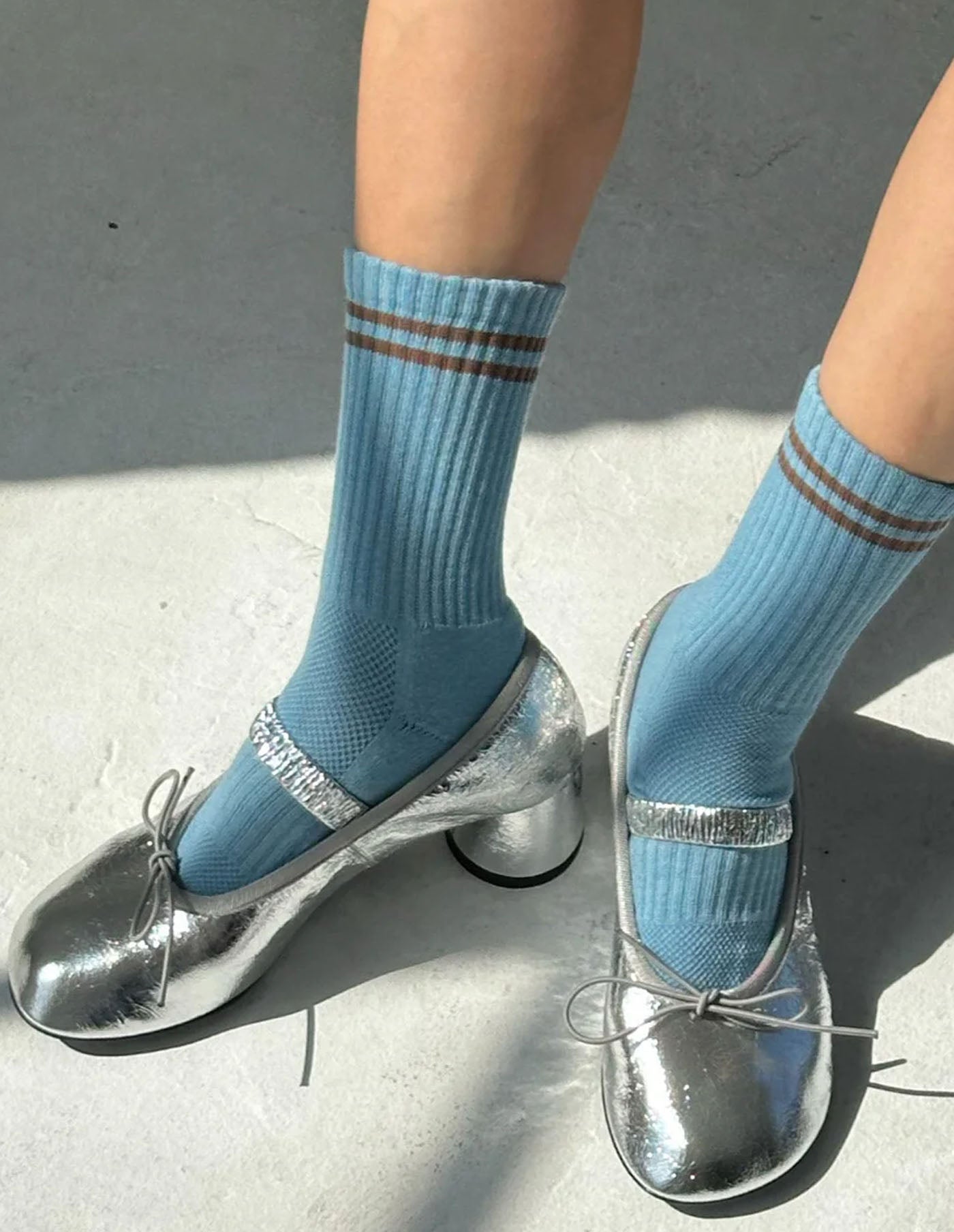 Powder Blue Boyfriend Socks, Le Bon Shoppe