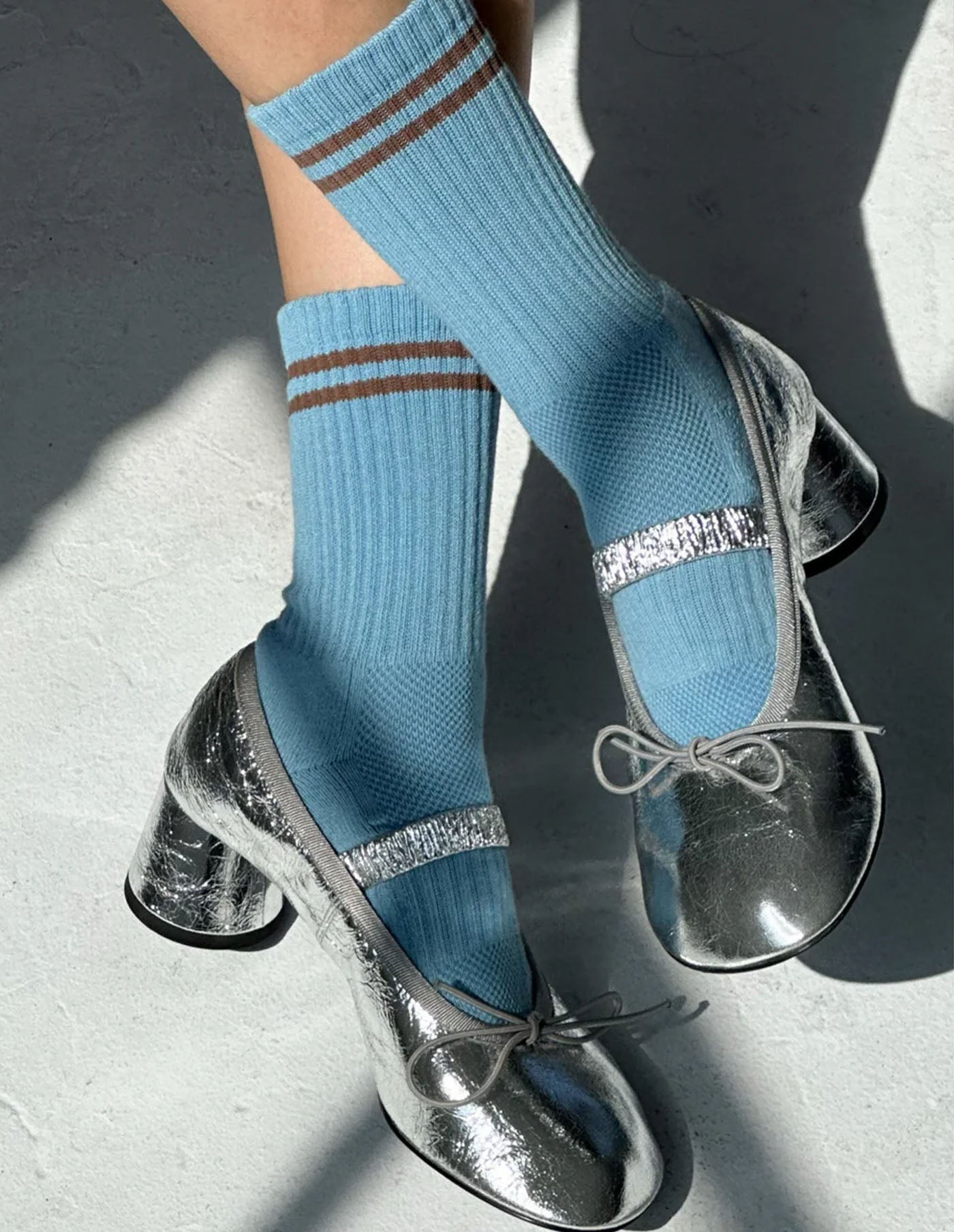 Powder Blue Boyfriend Socks, Le Bon Shoppe