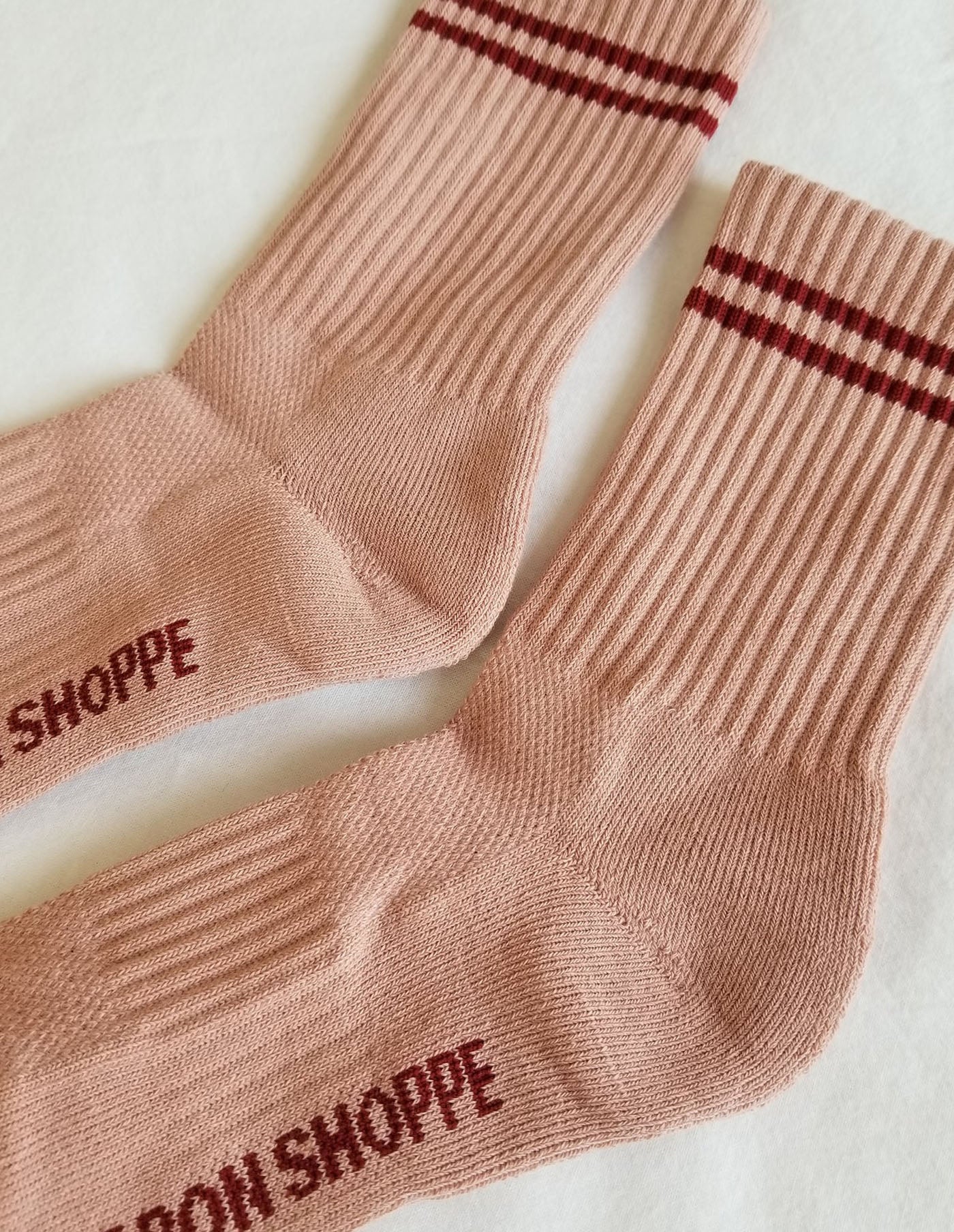 Vintage Pink Boyfriend Socks, Le Bon Shoppe