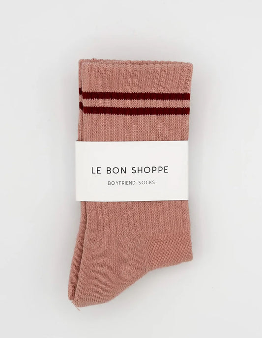 Vintage Pink Boyfriend Socks, Le Bon Shoppe