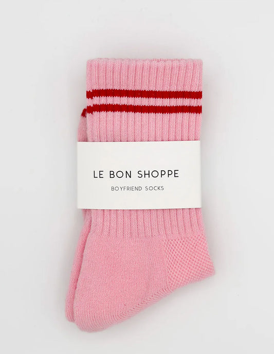 Amour Pink Boyfriend Socks, Le Bon Shoppe