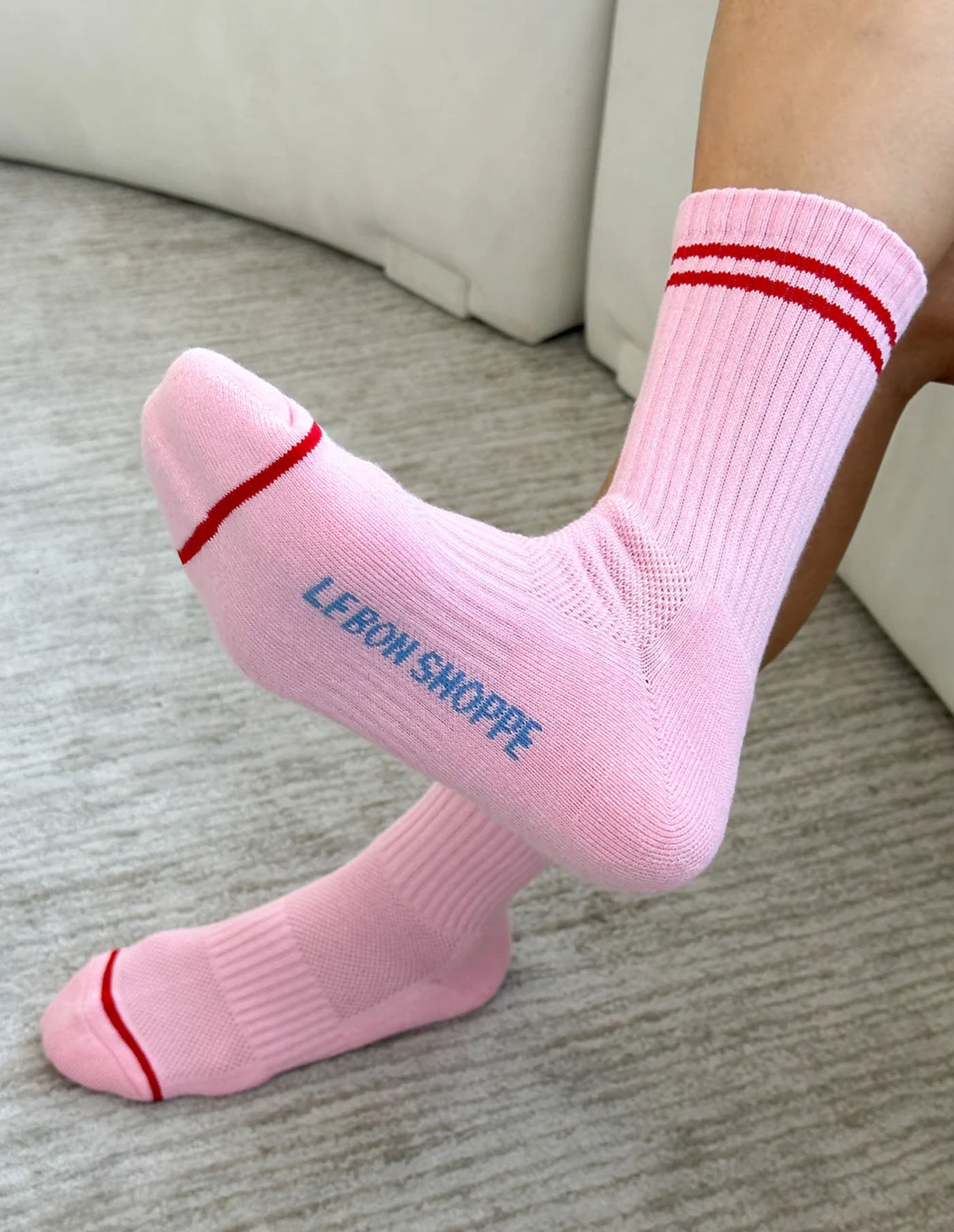 Amour Pink Boyfriend Socks, Le Bon Shoppe