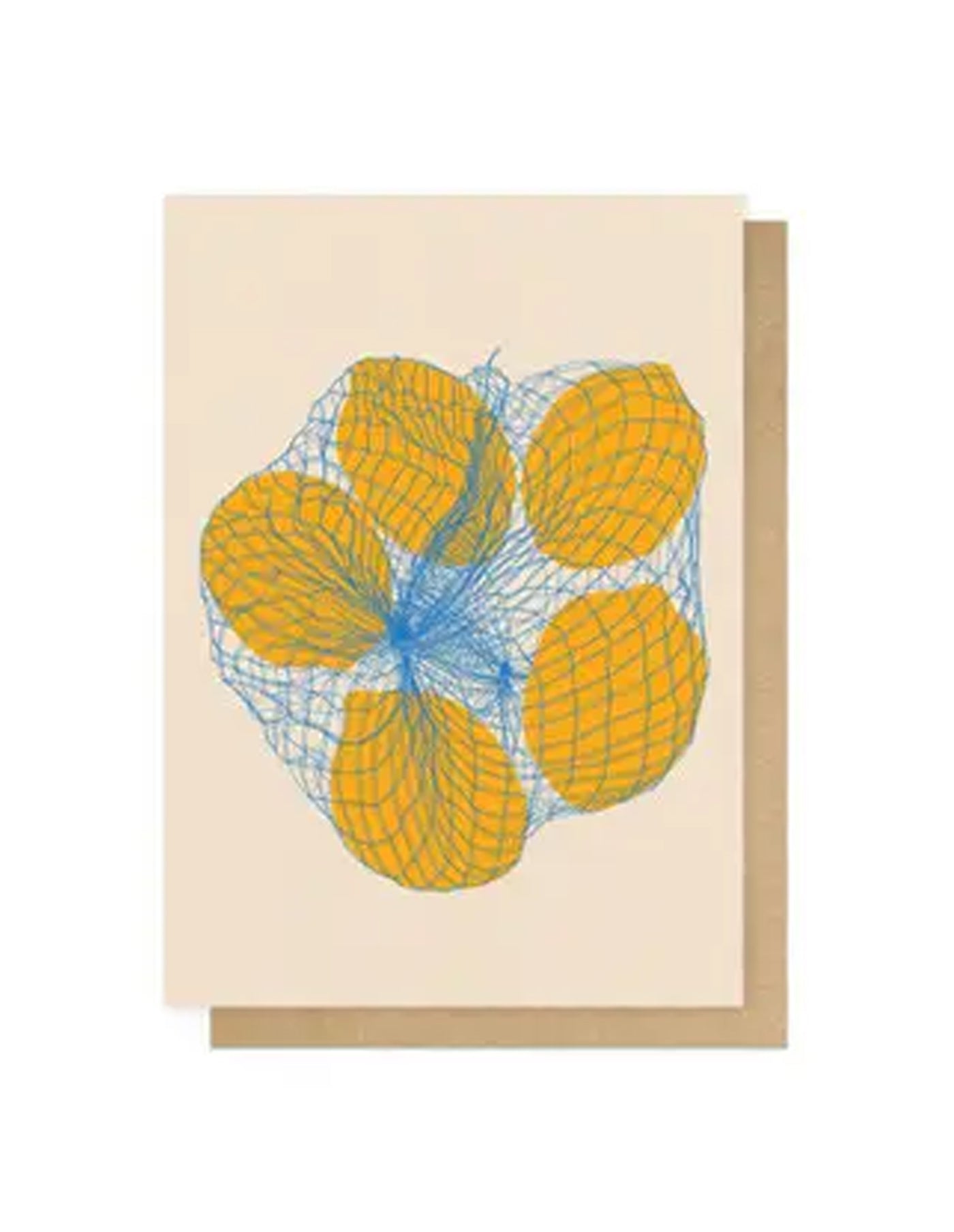 Lemons in a Net Bag Greeting Card, East End Prints