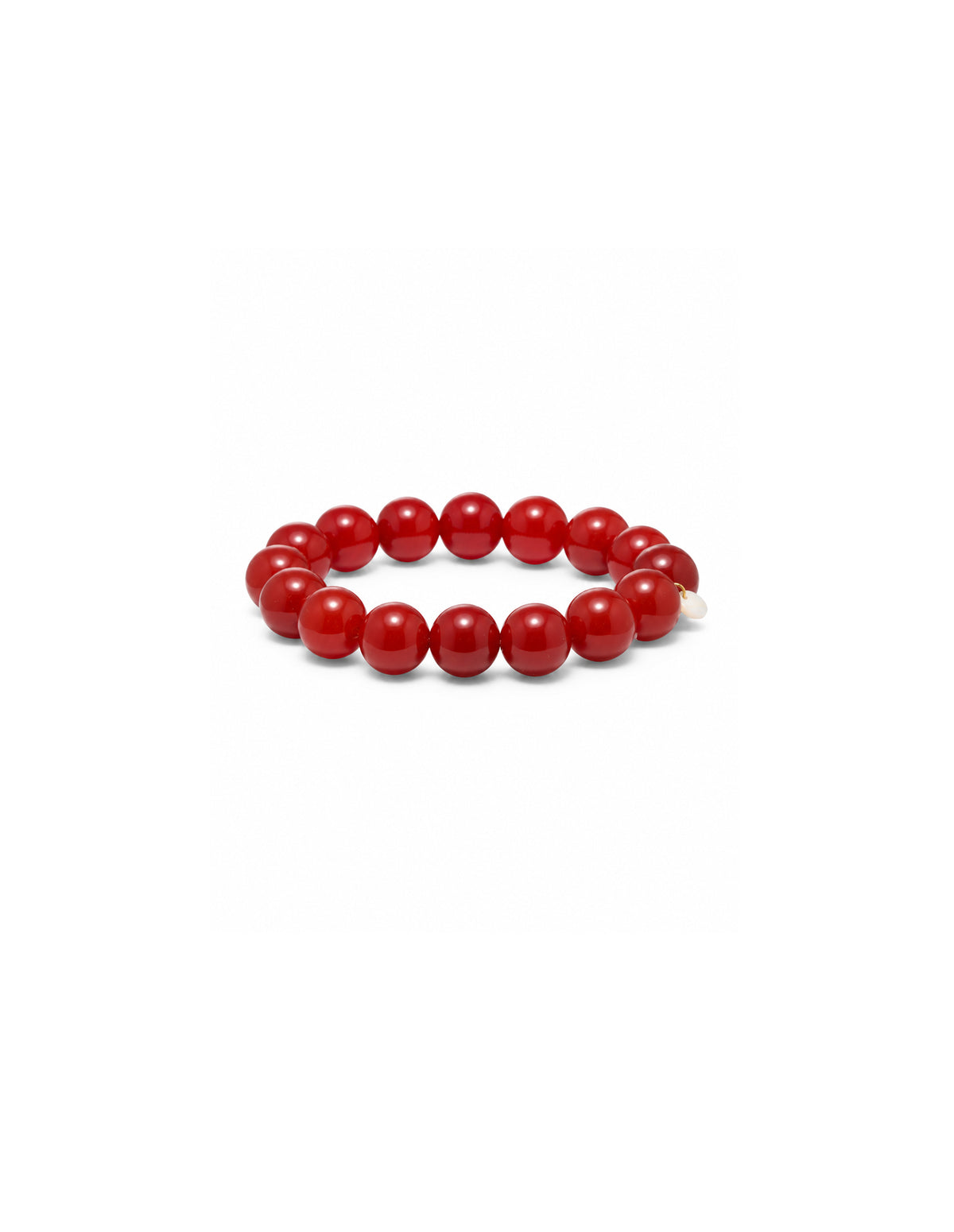 Chunky Red Jade Stretch Bracelet, Soi