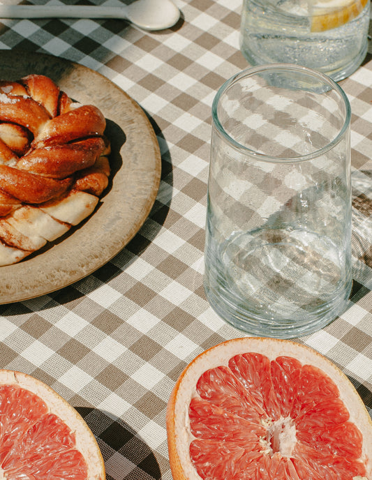 Highball Set of 4 Handmade Moroccan Beldi Glasses, Clear