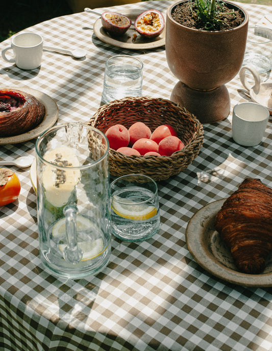 Handmade Moroccan Beldi Jug, Clear