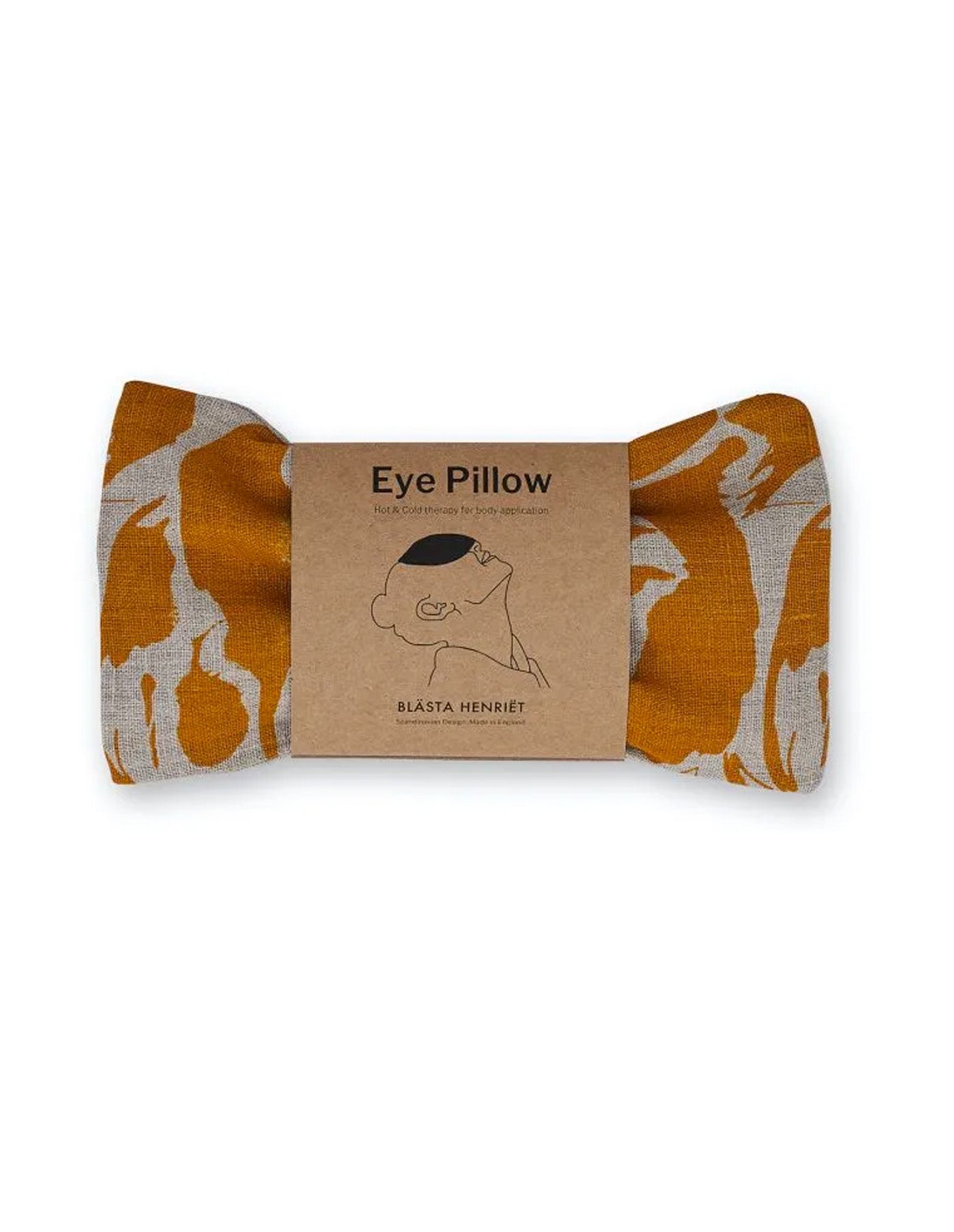 Printed Yellow Linen Eye Pillow, Blästa Henriët