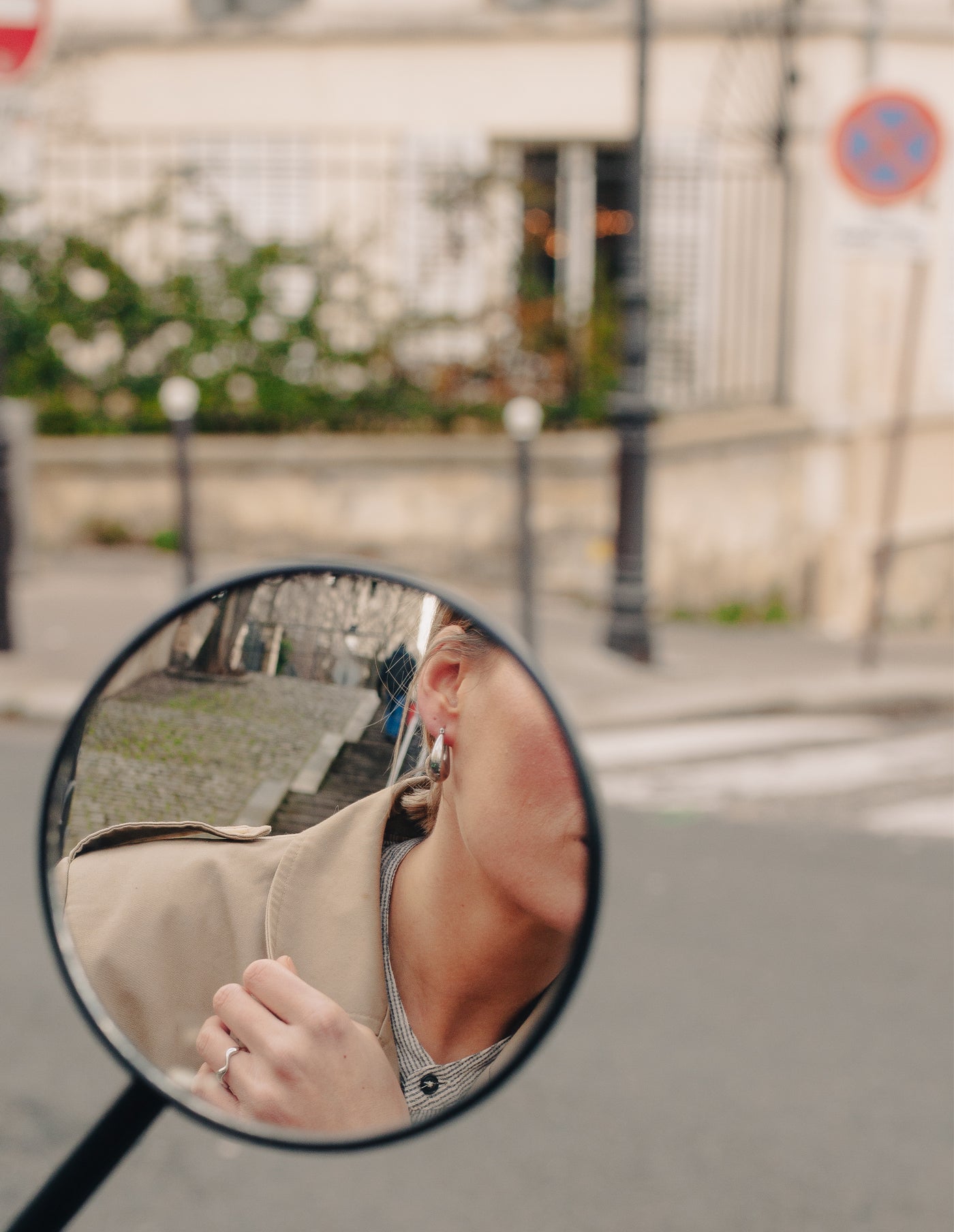 Silver Bold Crescent Hoop Earrings, Waterproof