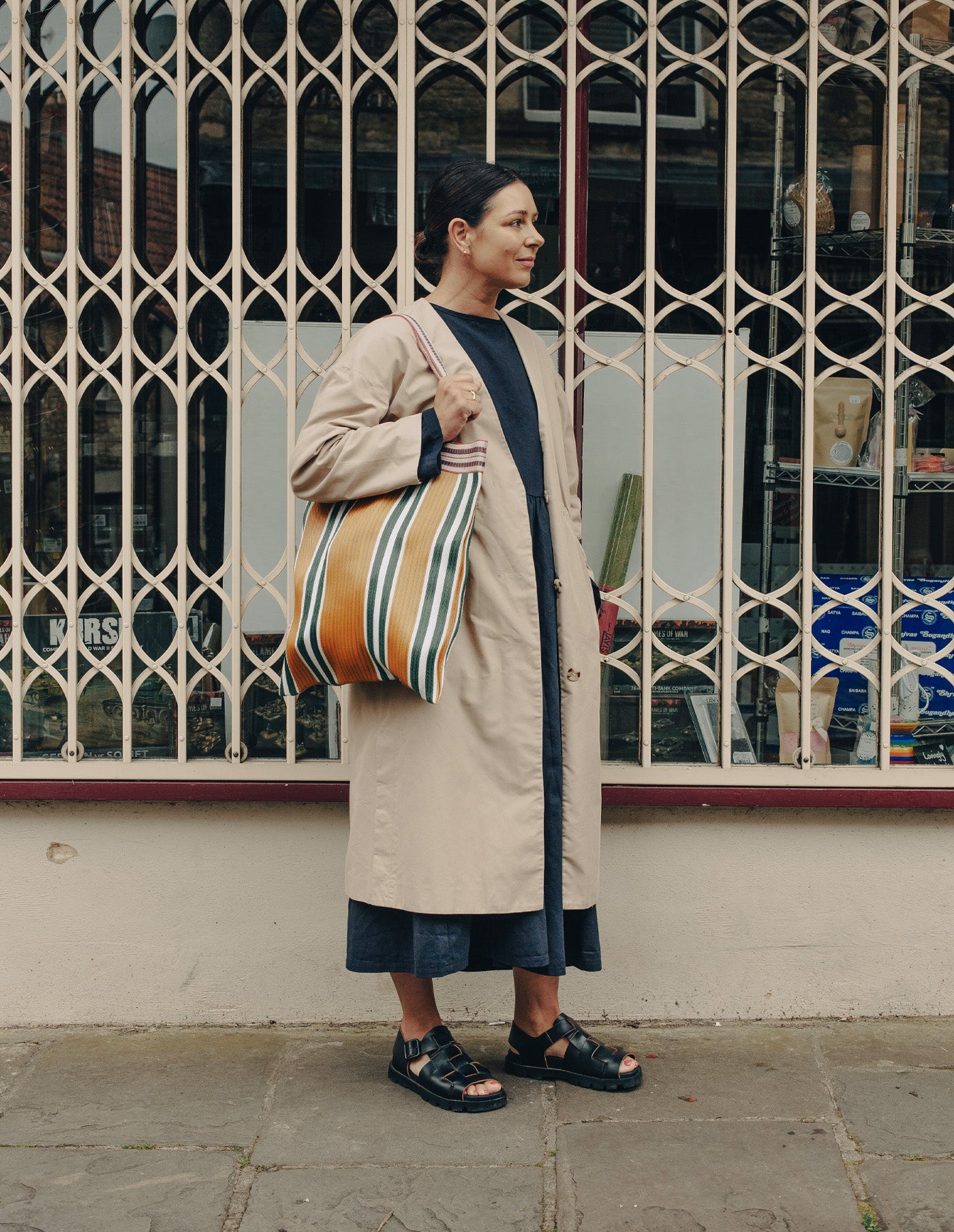 Gold Double Layer Huggie Hoop Earrings, Tarnish-Free Gold Plating