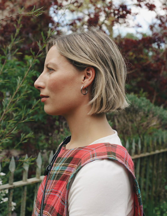 Silver Hoop Earrings 2cm, Tarnish-Free Silver Plating