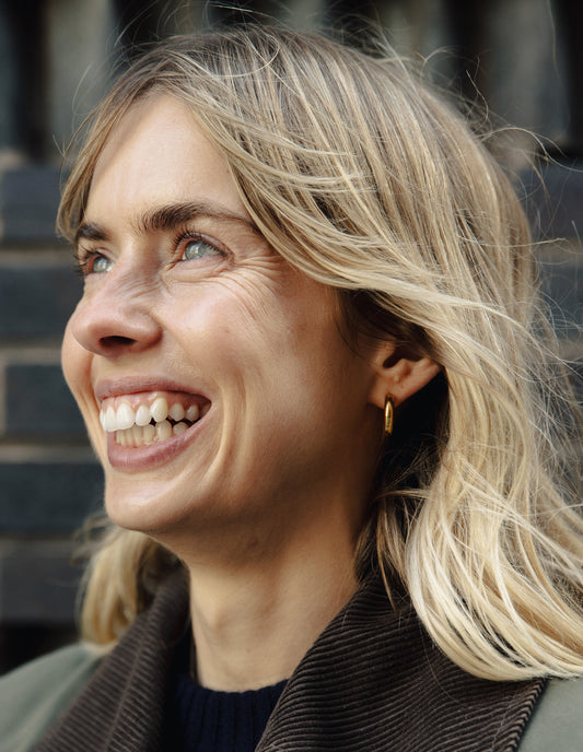 Gold Medium Bold Hoop Earrings, Tarnish-Free Gold Plating