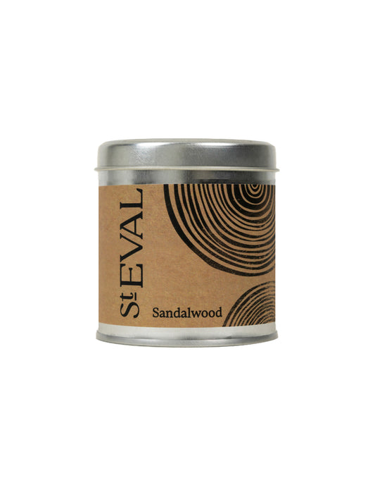 Sandalwood Scented Tin Candle, St Eval
