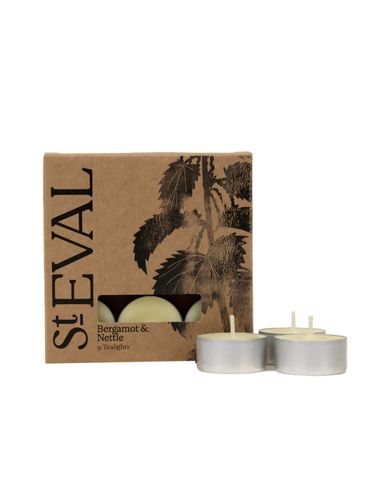 St Eval candles with packaging on a white background