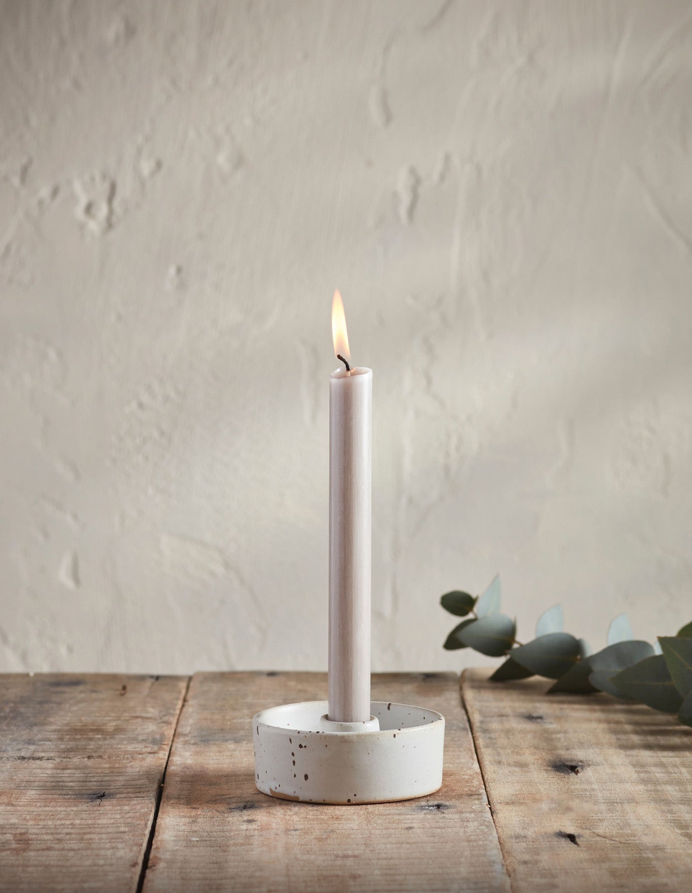 Mushroom Grey Dinner Candle Set, St Eval