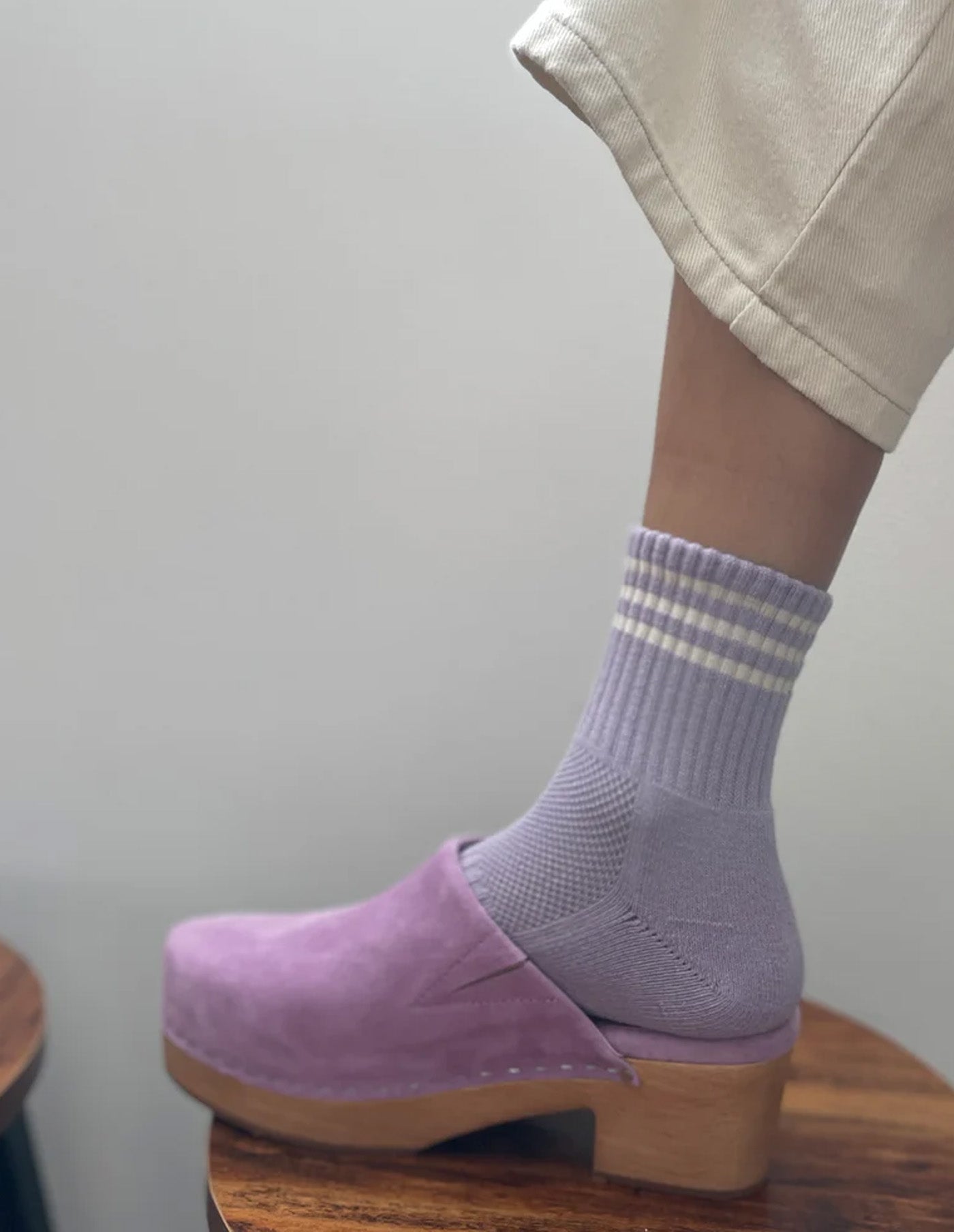 Iris Purple Cotton Girlfriend Socks, Le Bon Shoppe