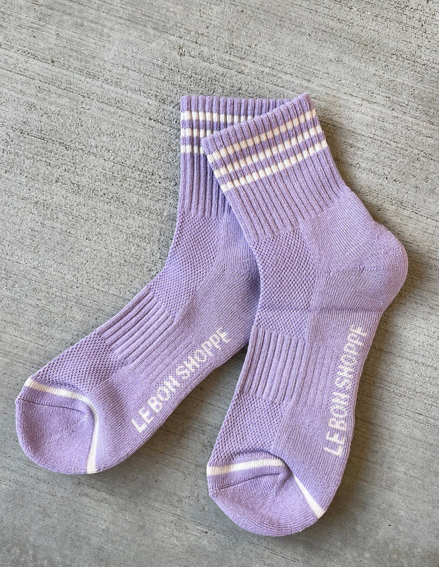 Iris Purple Cotton Girlfriend Socks, Le Bon Shoppe