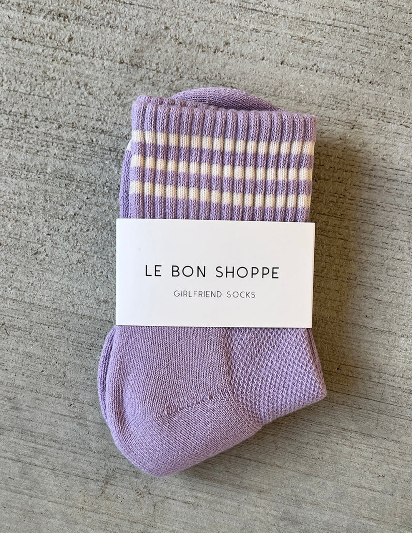 Iris Purple Cotton Girlfriend Socks, Le Bon Shoppe