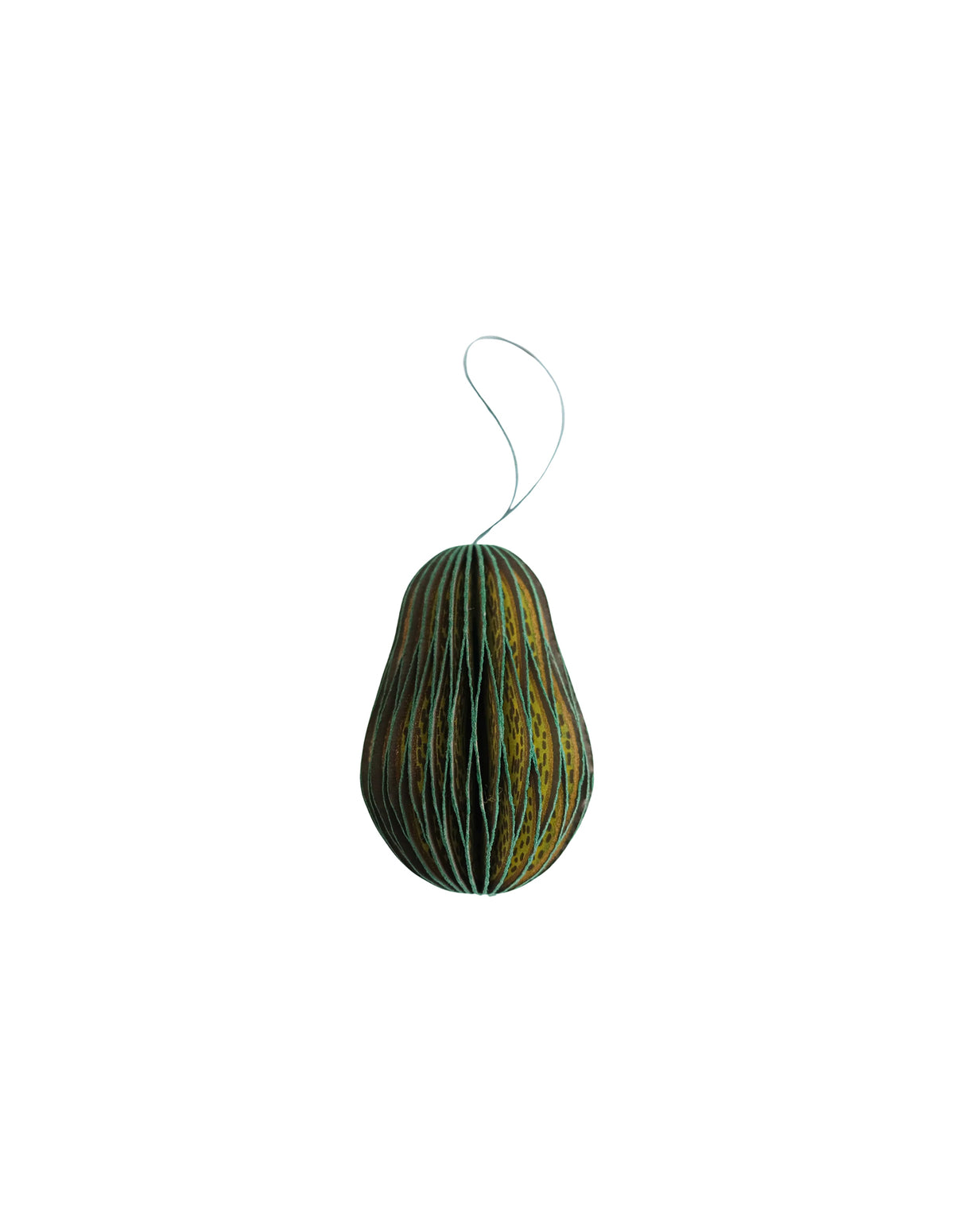 Avocado Honeycomb Paper Ornament, East End Press