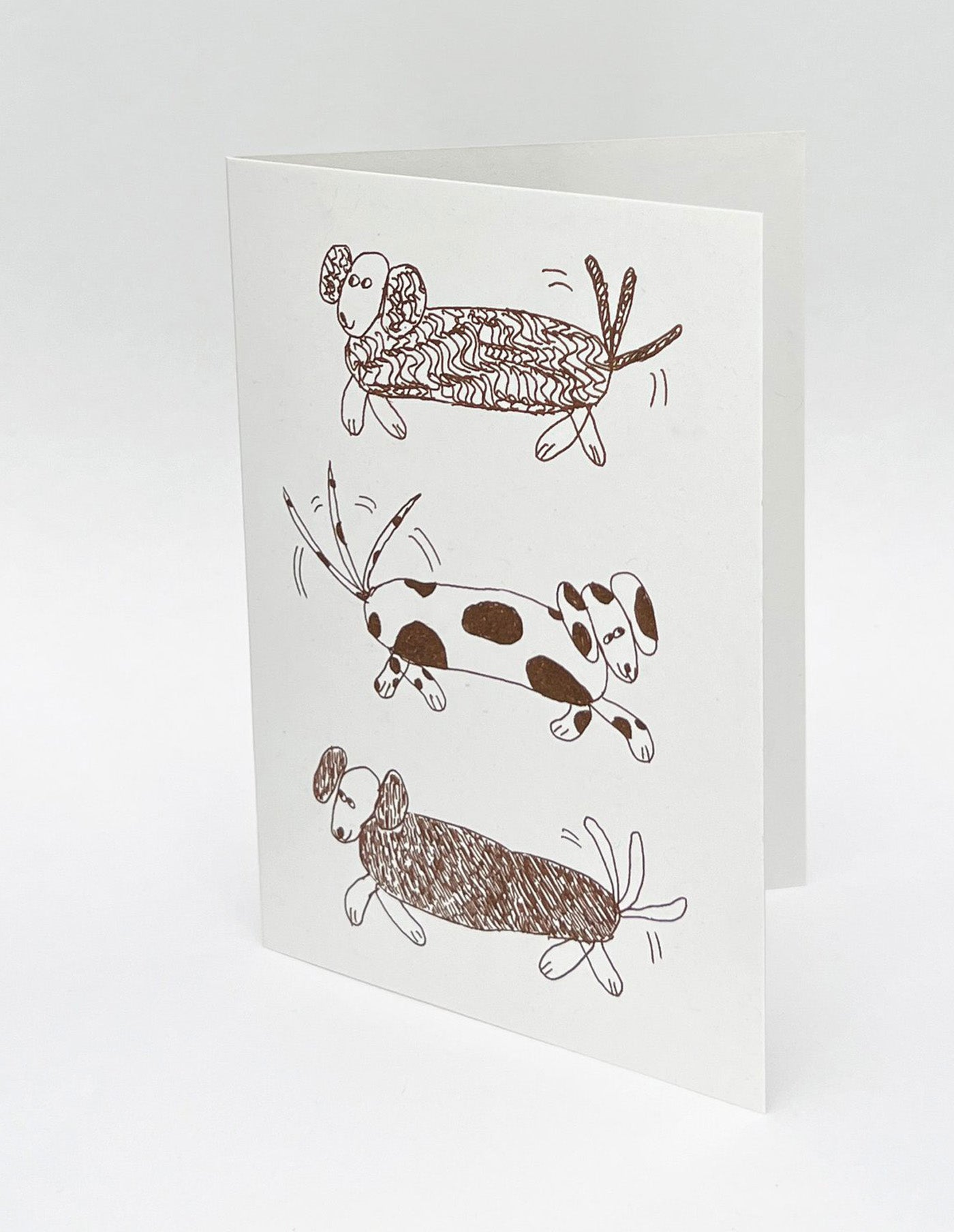 Three Dog's Greeting Card, Hot Pink Press