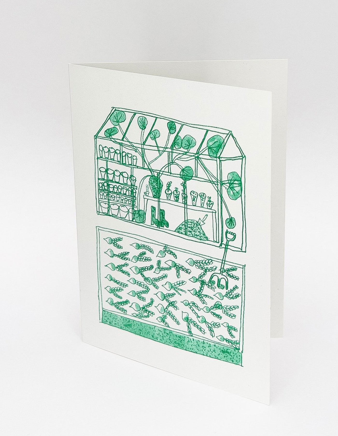 Greenhouse Print Greeting Card, Hot Pink Press