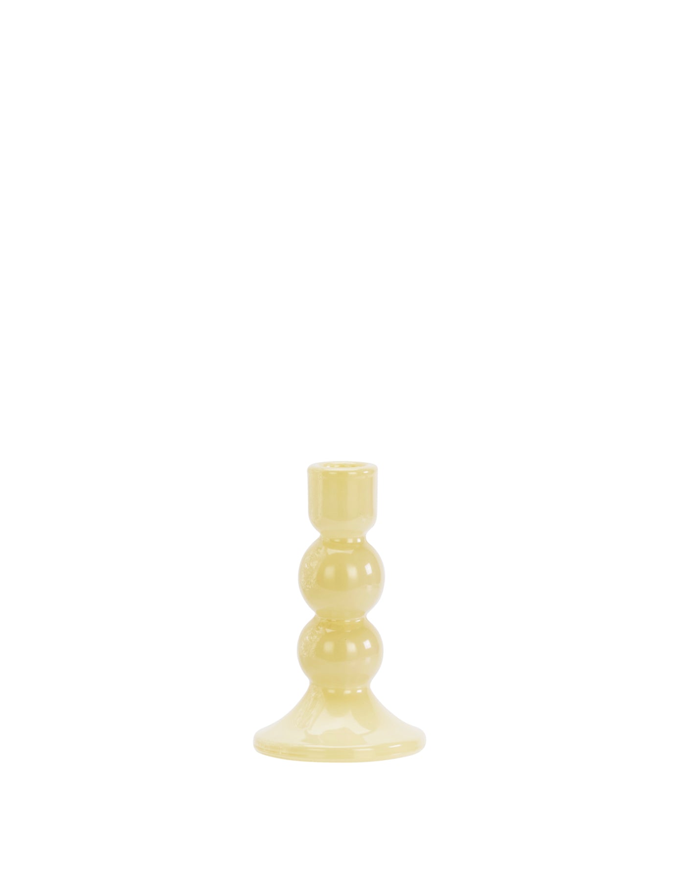 Honey Yellow Glass Candle Holder, Madam Stoltz