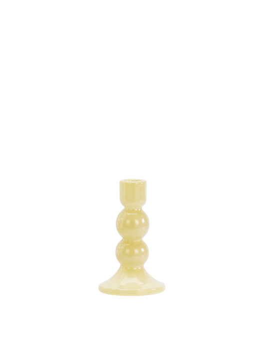 Honey Yellow Glass Candle Holder, Madam Stoltz
