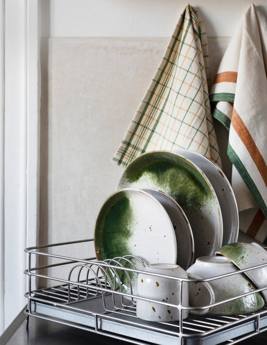 Green Checked Cotton Towel, Madam Stoltz