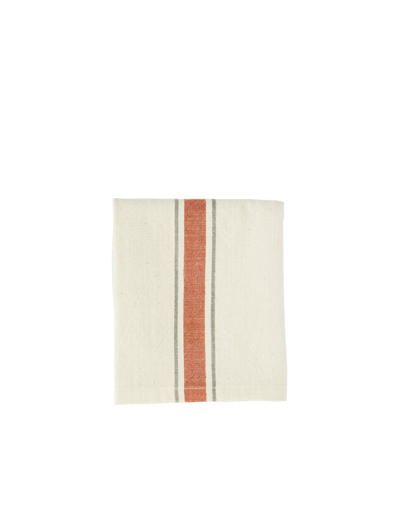 Terracotta Stripe Stonewashed Cotton Towel, Madam Stoltz