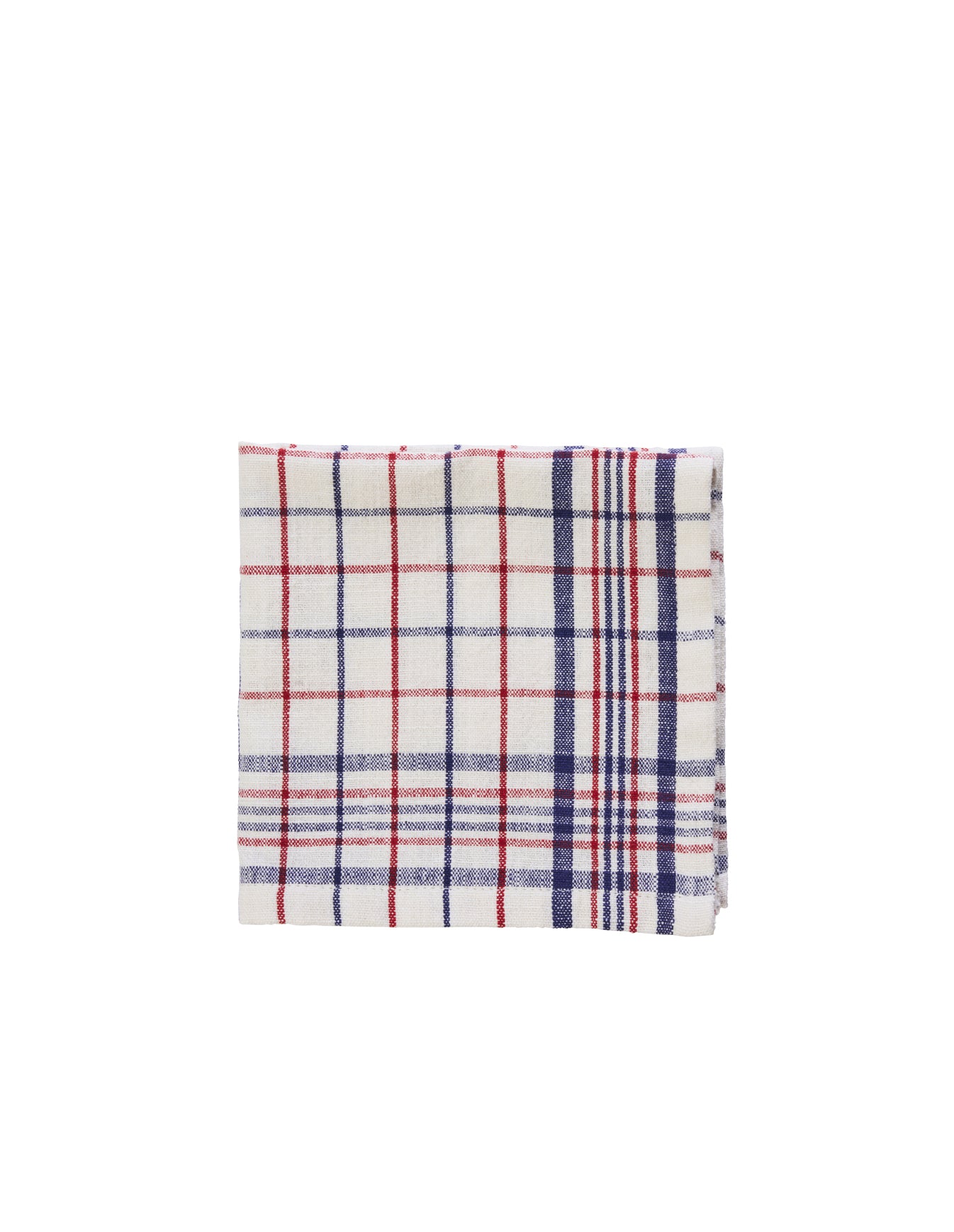 Red & Blue Checked Cotton Napkin, Madam Stoltz