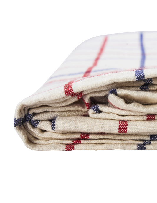 Red & Blue Checked Cotton Tablecloth, Madam Stoltz
