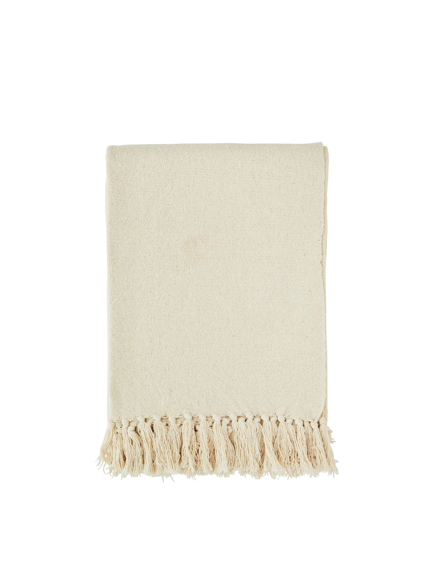 Cream Recycled Cotton Throw, Madam Stoltz
