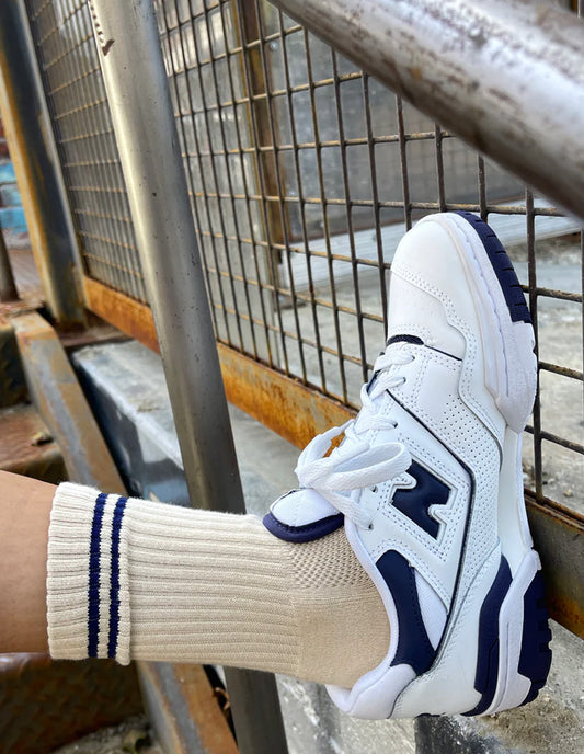 Cashew Cream Boyfriend Socks, Le Bon Shoppe