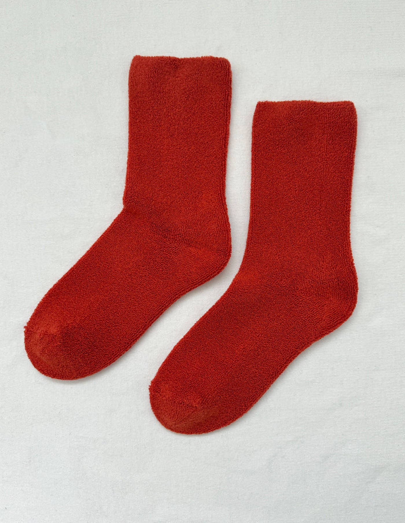 Burnt Orange Cotton Cloud Socks, Le Bon Shoppe