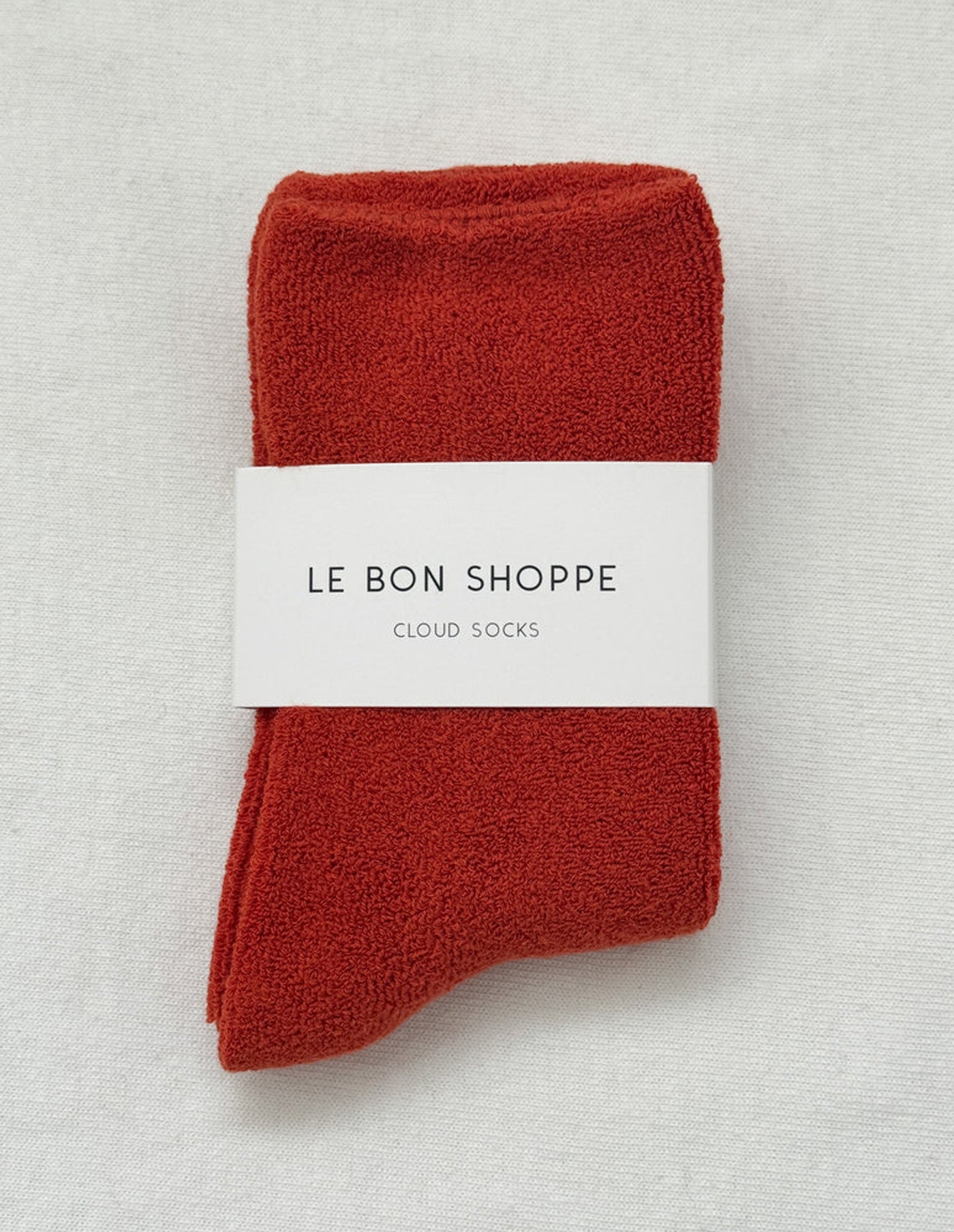 Burnt Orange Cotton Cloud Socks, Le Bon Shoppe