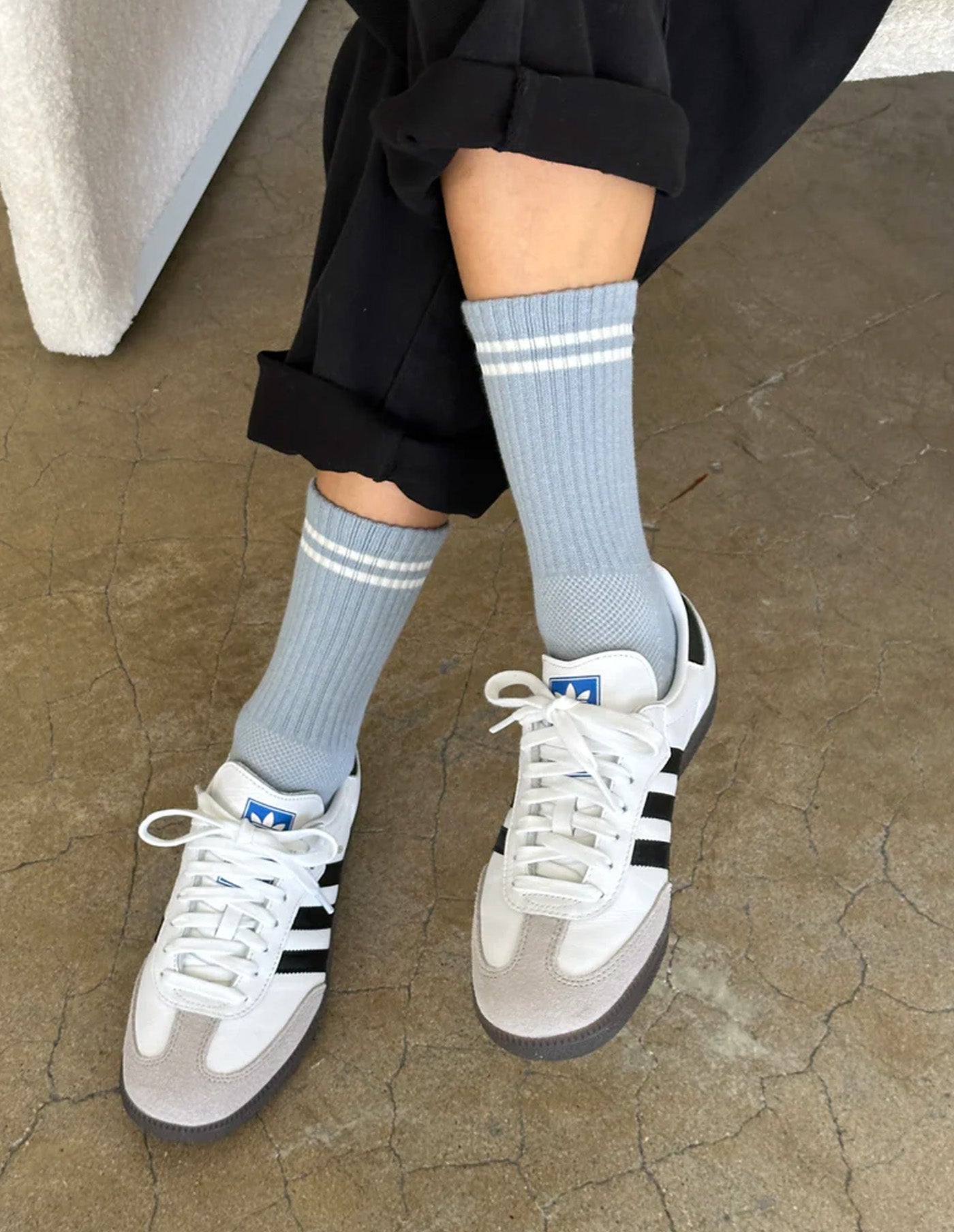 Blue Grey Boyfriend Socks, Le Bon Shoppe