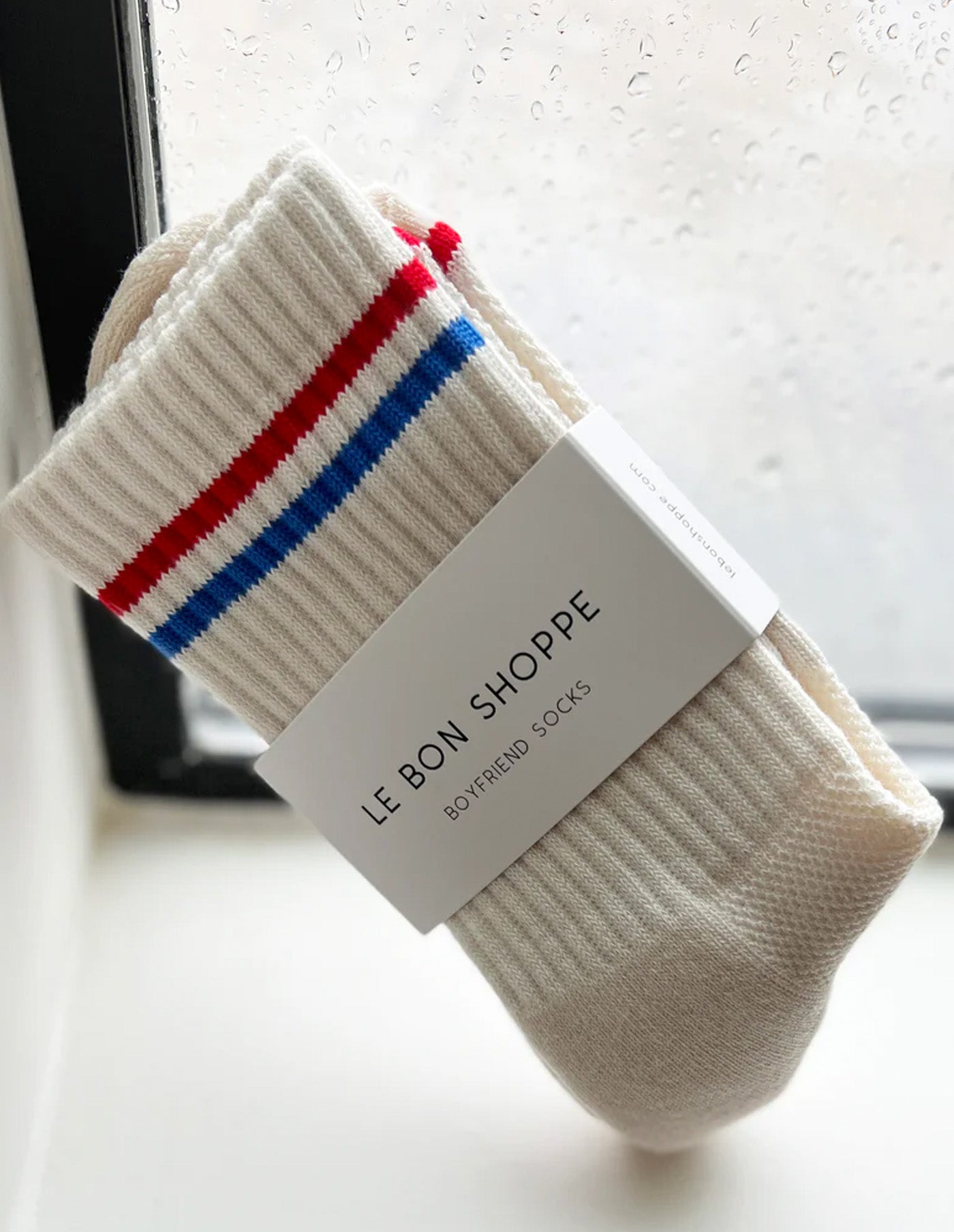 Milk White Boyfriend Socks, Le Bon Shoppe